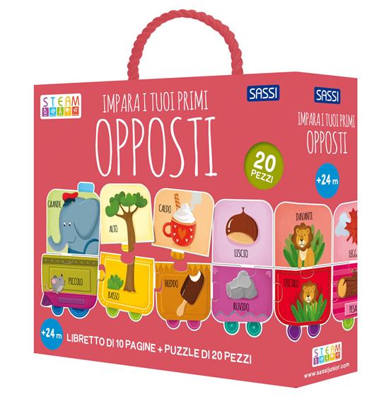 Impara i tuoi primi opposti. Steam puzzle. Ediz. a colori. Con puzzle - Matteo Gaule - copertina