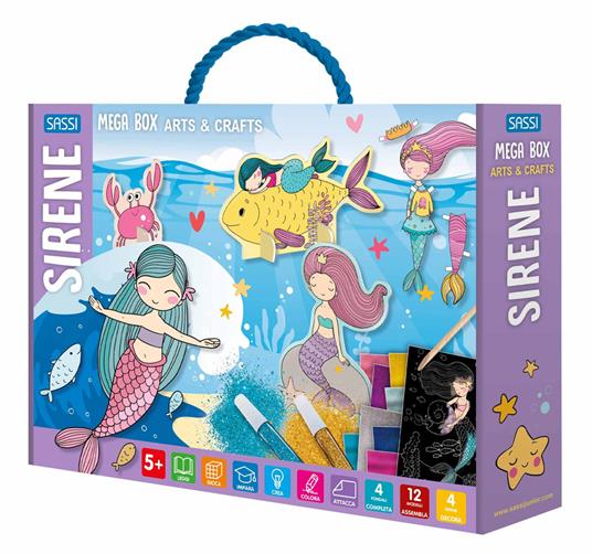 Le sirene. Mega box arts & crafts. Ediz. a colori. Con Gioco - copertina