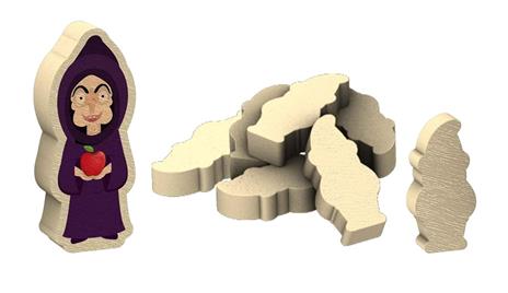 Snow white and the seven dwarfs. The wicked queen's course! My first board games. Ediz. a colori. Con casetta 3D da costruire. Con 8 pedine di legno. Con 2 tabelloni. Con 49 Carte - Roberta Marcolin - 4