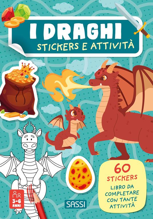 I draghi. Stickers e attività. Ediz. a colori - Maria Sara Mabilia - copertina