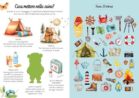 Il campeggio. Sticker e attività. Ediz. a colori - Maria Sara Mabilia - 2