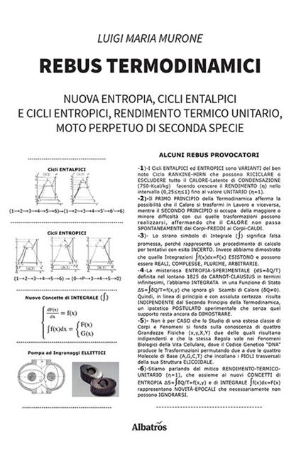 Rebus termodinamici. Nuova entropia, cicli entalpici e cicli entropici, rendimento termico unitario, moto perpetuo di seconda specie - Luigi Maria Murone - copertina