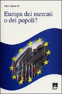 Europa dei mercati o dei popoli? Il ruolo dei missionari - Alex Zanotelli - copertina