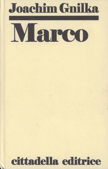 Marco - Joachim Gnilka - copertina