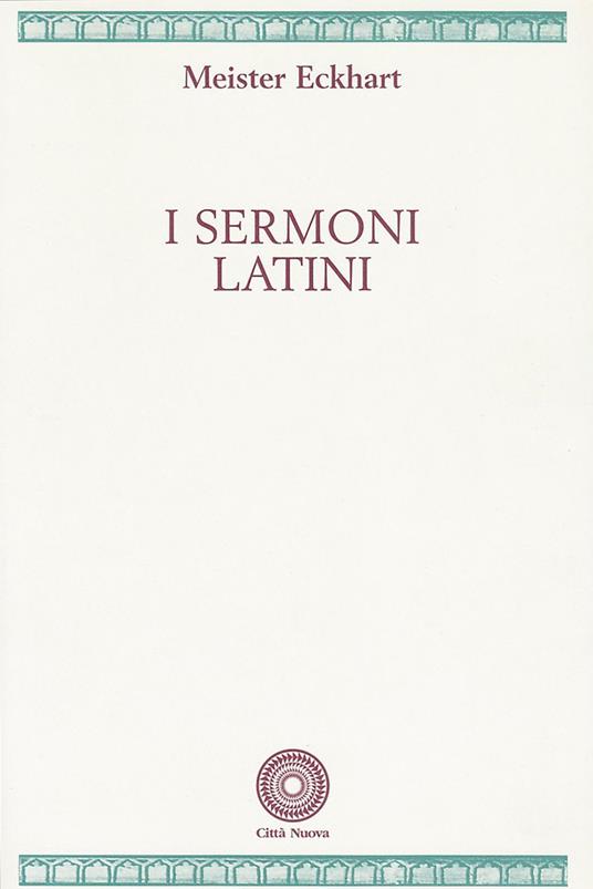 Sermoni latini - Eckhart - copertina