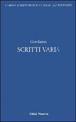 Scritti vari. Vol. 1