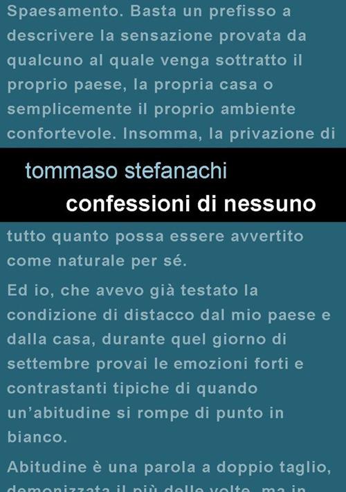 Confessioni di nessuno - Tommaso Stefanachi - ebook