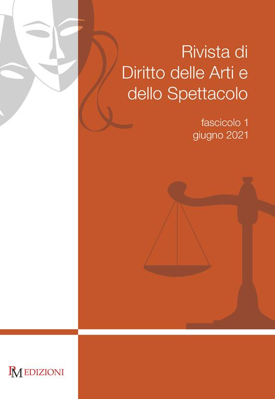 Rivista di diritto delle arti e dello spettacolo (2021). Vol. 1 - copertina