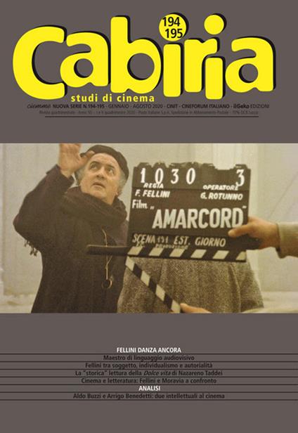 Cabiria. Studi di cinema. Vol. 194-195 - copertina
