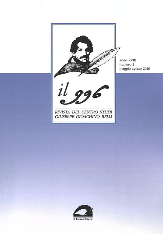 Il 996. Rivista del Centro studi «Giuseppe Gioachino Belli» (2020). Vol. 2: Maggio-agosto - copertina