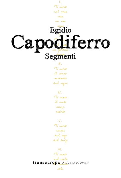 Segmenti - Egidio Capodiferro - copertina