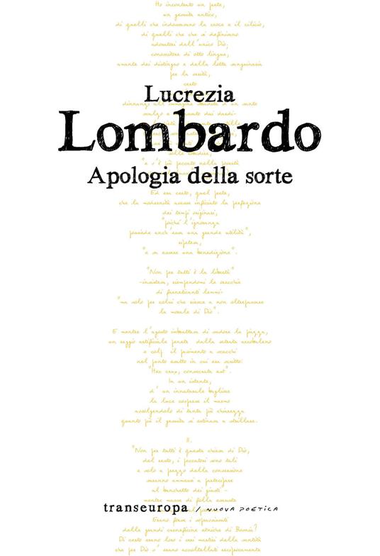 Apologia della sorte - Lucrezia Lombardo - copertina