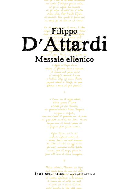 Messale ellenico - Filippo D'Attardi - copertina
