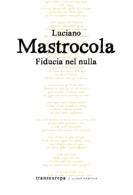 Fiducia nel nulla - Luciano Mastrocola - copertina
