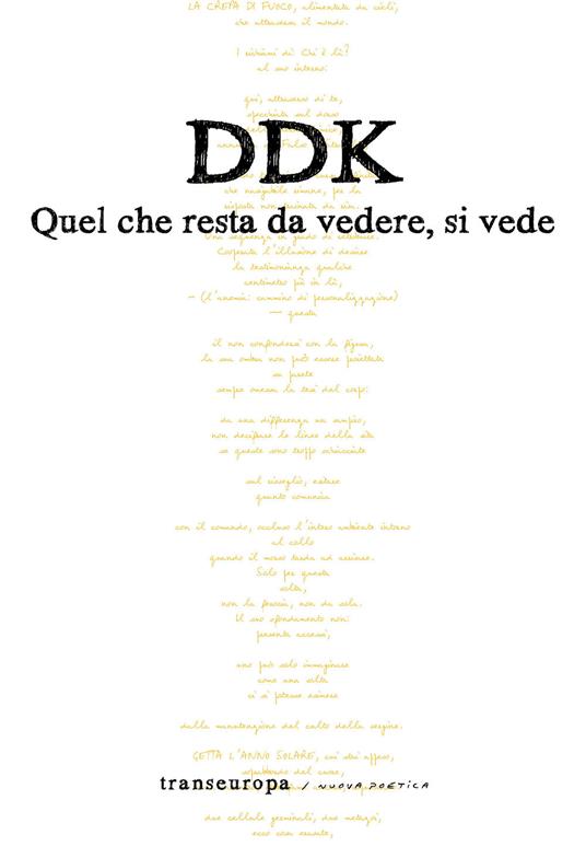 Quel che resta da vedere, si vede - Ddk - copertina