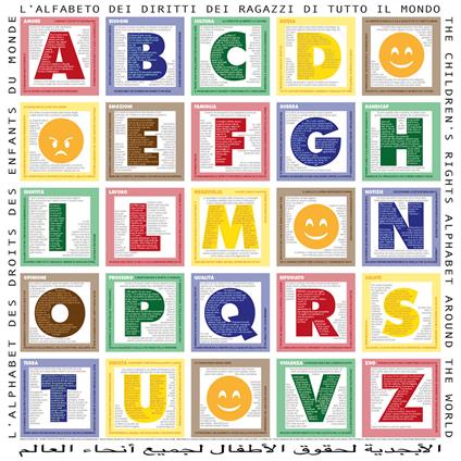 L' alfabeto dei diritti dei minori. Ispirato alla Convenzione ONU sui diritti dell'infanzia e dell'adolescenza. Mappa in pvc cm 80 x 80 - copertina