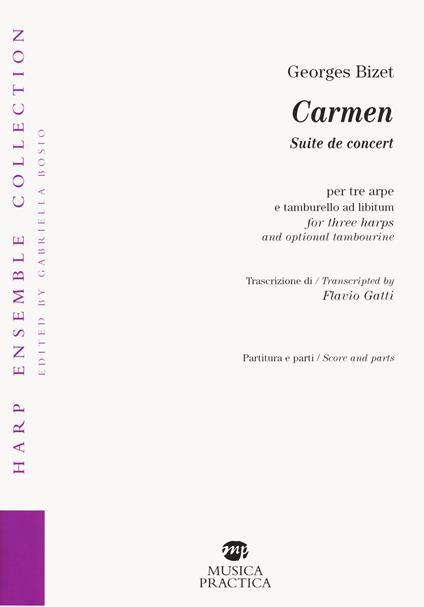 Carmen Suite de concert per tre arpe e tamburello ad libitum - Georges Bizet - copertina