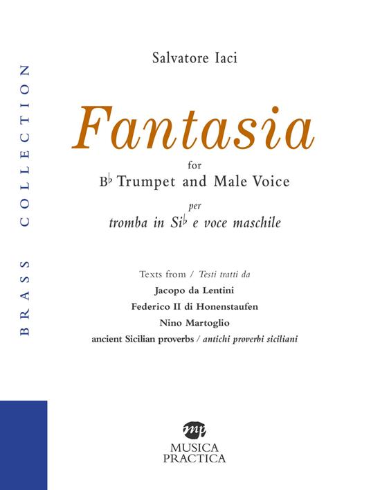 Fantasia per tromba e voce maschile. Introduzione, note tecniche e testi in italiano e inglese - Salvatore Iaci - copertina