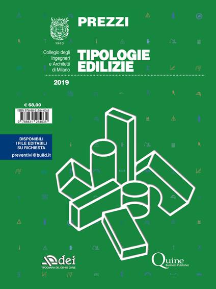 Prezzi tipologie edilizie 2019 - Collegio degli ingegneri e architetti di Milano - copertina
