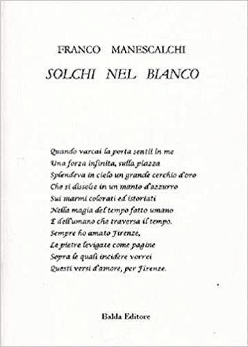 Solchi nel bianco - Franco Manescalchi - copertina