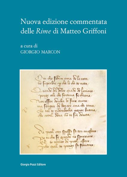 Nuova edizione commentata delle «Rime» di Matteo Griffo - copertina
