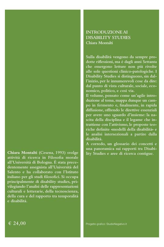 Introduzione ai disability studies - Chiara Montalti - 2