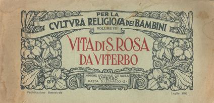 Vita di santa Rosa da Viterbo. Per la cultura religiosa dei bambini - Unione Giovanile Cattolica viterbese - copertina