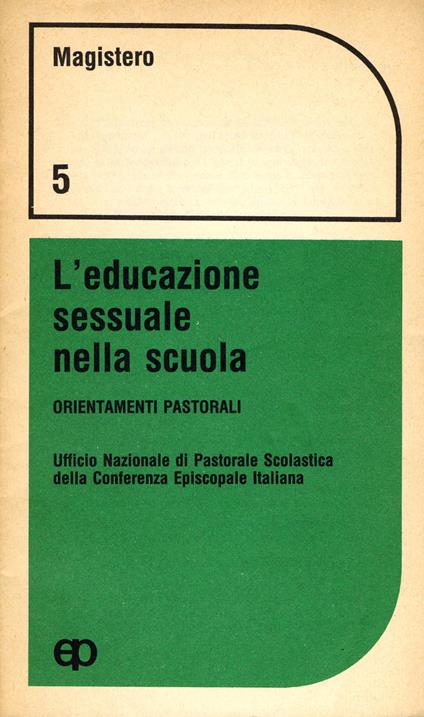 L'educazione sessuale nella scuola - copertina