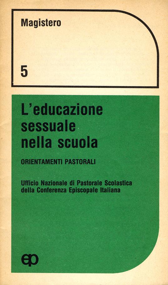 L'educazione sessuale nella scuola - copertina