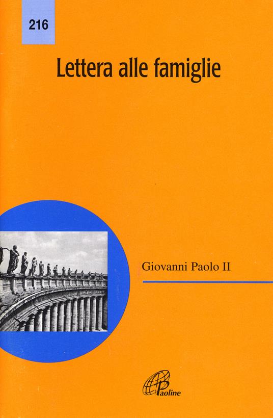 Lettera alle famiglie - Giovanni Paolo II - copertina