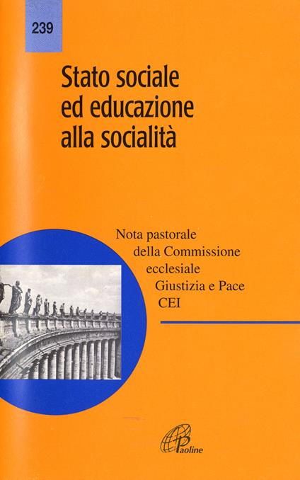 Stato sociale ed educazione alla socialità. Nota pastorale - copertina