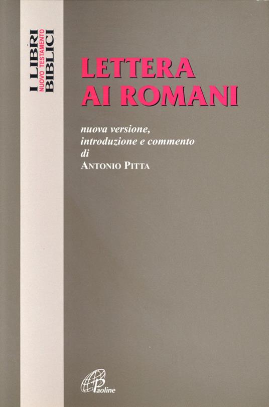 Lettera ai romani - Antonio Pitta - copertina