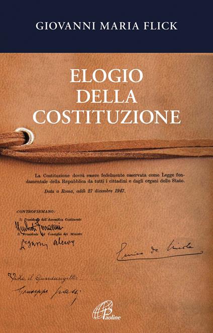 Elogio della Costituzione - Giovanni Maria Flick - copertina