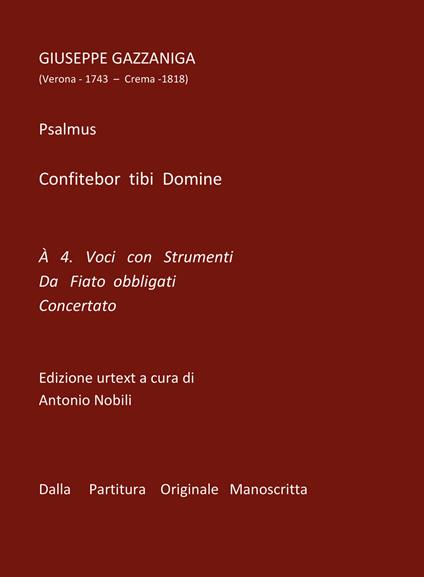 Confitebor tibi Domine - Antonio Nobili - copertina