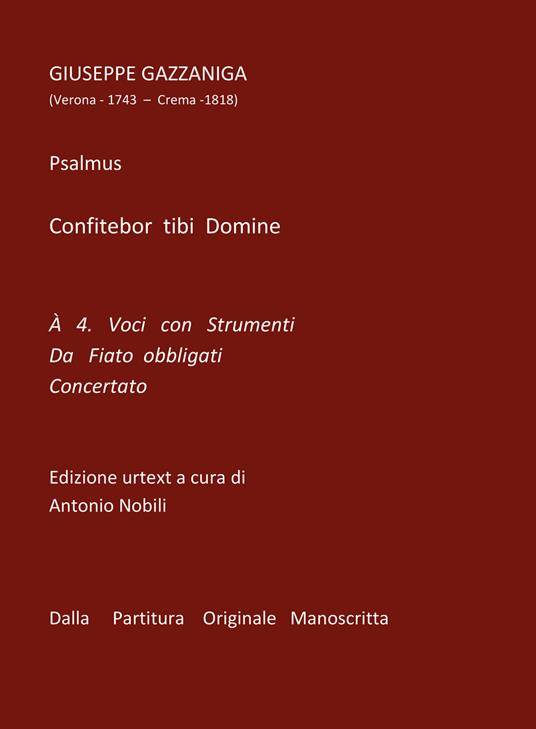 Confitebor tibi Domine - Antonio Nobili - copertina
