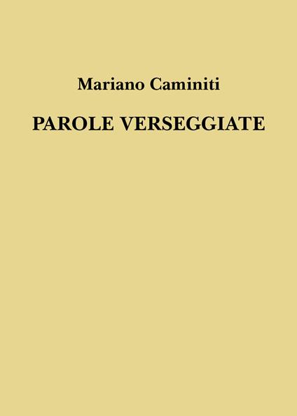 Parole verseggiate - Mariano Caminiti - copertina