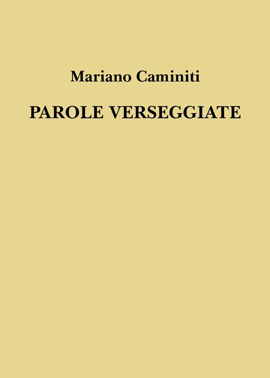 Parole verseggiate - Mariano Caminiti - copertina