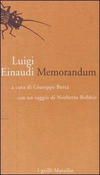 Memorandum - Luigi Einaudi - copertina