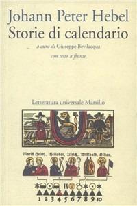 Storie di calendario - Johann Peter Hebel - copertina