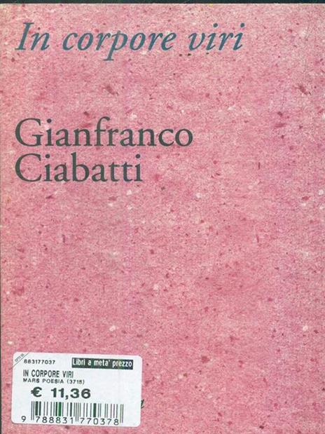 In corpore viri - Gianfranco Ciabatti - copertina
