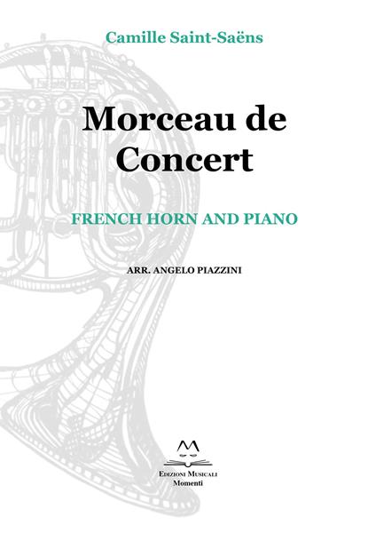 Morceau de concert. French horn and piano. Spartito - Camille Saint-Saëns - copertina