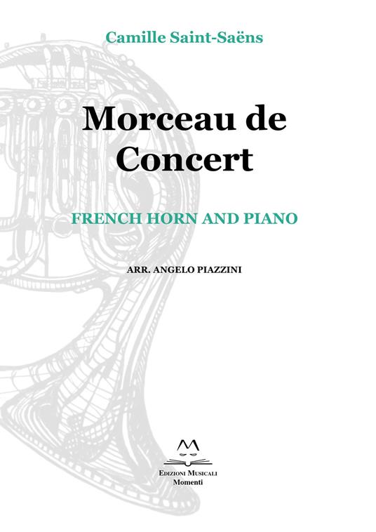 Morceau de concert. French horn and piano. Spartito - Camille Saint-Saëns - copertina