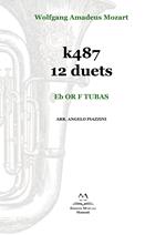 k487 12 duets. Eb or F tubas. Spartito
