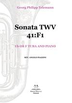 Sonata TWV 41:F1. Eb or F tuba and piano. Spartito