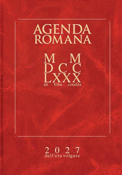Agenda romana settimanale 2027 - A.R.Q. - copertina