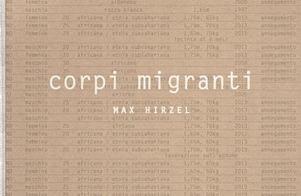 Corpi migranti. Ediz. illustrata - Max Hirzel - copertina
