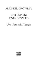 Entusiasmo energizzato. Una nota sulla Teurgia