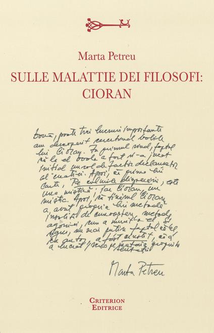 Sulle malattie dei filosofi: Cioran - Marta Petreu - copertina