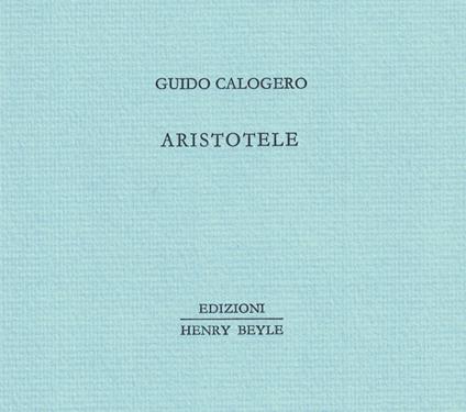 Aristotele - Guido Calogero - copertina