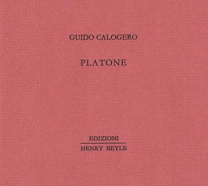 Platone - Guido Calogero - copertina